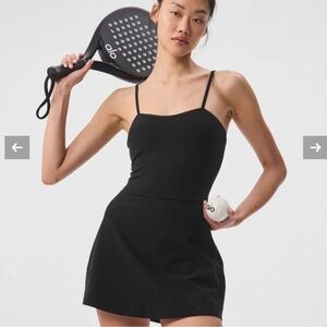 Alo Yoga Alosoft Courtside Tennis Dress Black S